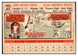 1956 Topps Baseball #047 Art Fowler Reds EX-MT White 520207