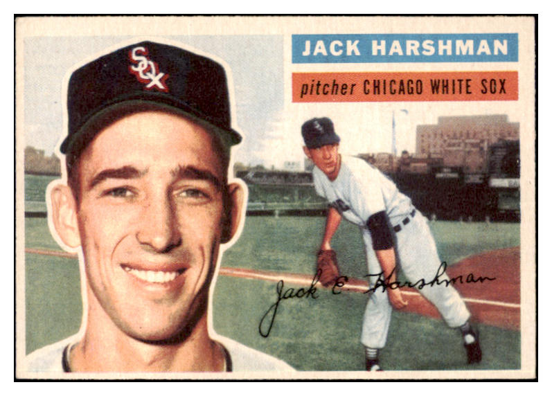 1956 Topps Baseball #029 Jack Harshman White Sox EX-MT White 520208