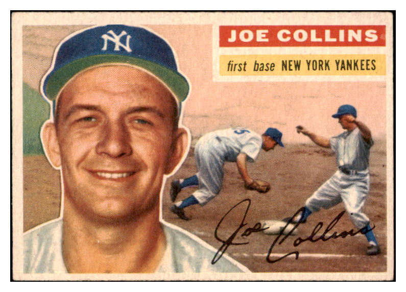 1956 Topps Baseball #021 Joe Collins Yankees EX-MT White 520209