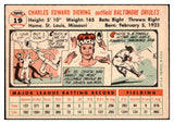 1956 Topps Baseball #019 Chuck Diering Orioles EX-MT White 520210