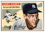 1956 Topps Baseball #012 Andy Carey Yankees EX-MT White 520211