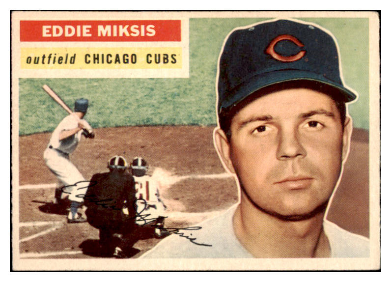 1956 Topps Baseball #285 Eddie Miksis Cubs EX-MT 520218