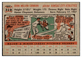 1956 Topps Baseball #319 Jack Crimian A's EX-MT 520221