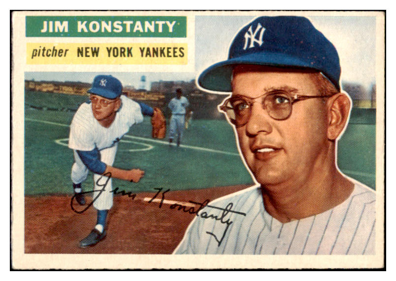 1956 Topps Baseball #321 Jim Konstanty Yankees EX-MT 520222