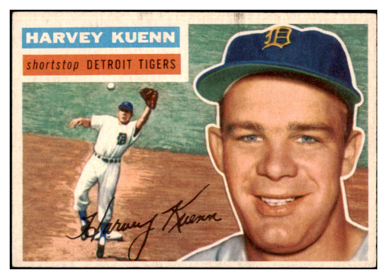 1956 Topps Baseball #155 Harvey Kuenn Tigers EX-MT Gray 520223