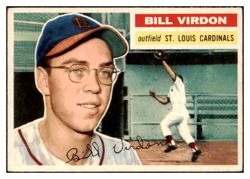 1956 Topps Baseball #170 Bill Virdon Cardinals EX-MT Gray 520226