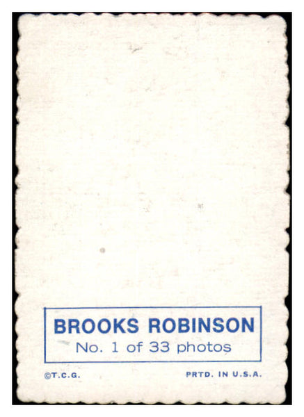 1969 Topps Baseball Deckle Edge #001 Brooks Robinson Orioles EX-MT 520256