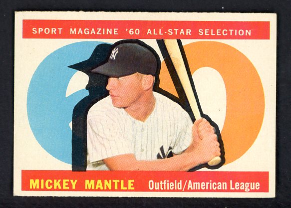 1960 Topps Baseball #563 Mickey Mantle A.S. Yankees EX+/EX-MT 520260