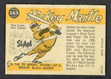 1960 Topps Baseball #563 Mickey Mantle A.S. Yankees EX+/EX-MT 520260