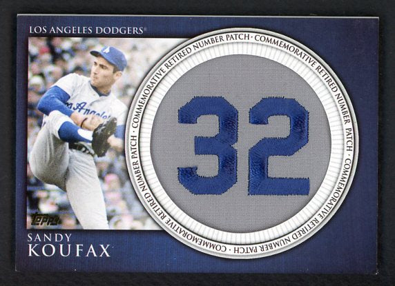 2012 Topps Commemorative Patch Sandy Koufax Dodgers 520283