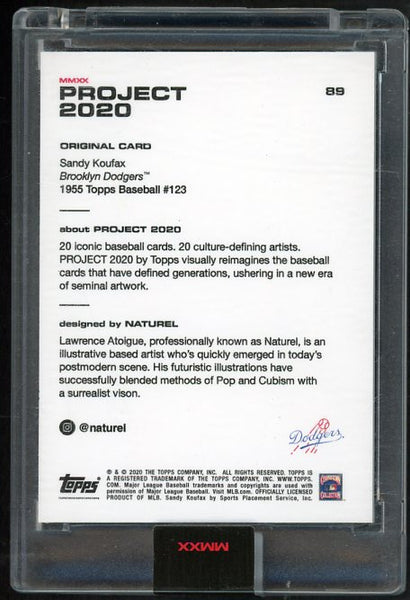 Topps Project 2020 #089 Sandy Koufax Naturel Artist 520287