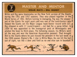 1960 Topps Baseball #007 Willie Mays Bill Rigney EX 520299