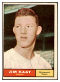 1961 Topps Baseball #063 Jim Kaat Twins VG-EX 520301