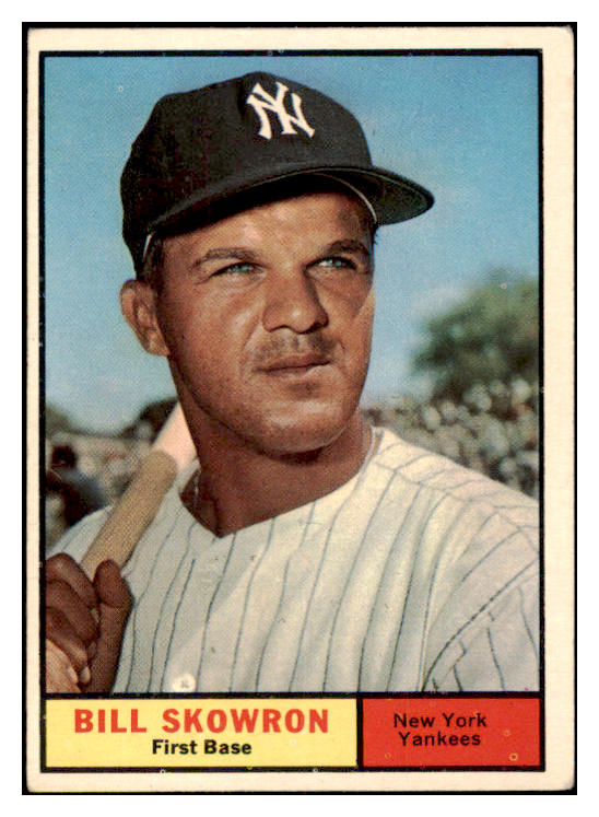 1961 Topps Baseball #371 Bill Skowron Yankees Fair back damage 520304