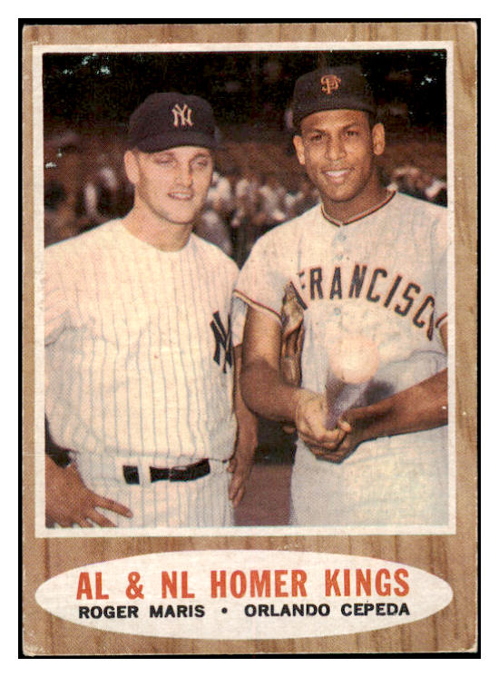 1962 Topps Baseball #401 Roger Maris Orlando Cepeda VG-EX 520307