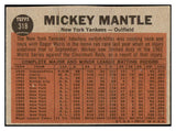 1962 Topps Baseball #318 Mickey Mantle IA Yankees VG-EX 520309