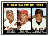 1967 Topps Baseball #244 N.L. Home Run Leaders Aaron Mays EX 520310