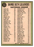 1967 Topps Baseball #244 N.L. Home Run Leaders Aaron Mays EX 520310