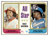 1974 Topps Baseball #332 Hank Aaron Dick Allen VG-EX 520329