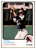 1973 Topps Baseball #100 Hank Aaron Braves EX 520335