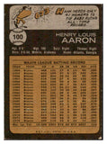 1973 Topps Baseball #100 Hank Aaron Braves EX 520335