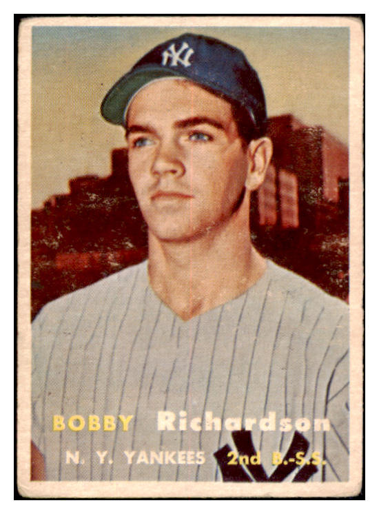 1957 Topps Baseball #286 Bobby Richardson Yankees VG 520356