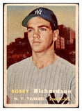 1957 Topps Baseball #286 Bobby Richardson Yankees VG 520356