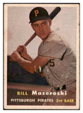 1957 Topps Baseball #024 Bill Mazeroski Pirates Good 520358