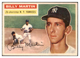 1956 Topps Baseball #181 Billy Martin Yankees EX 520369