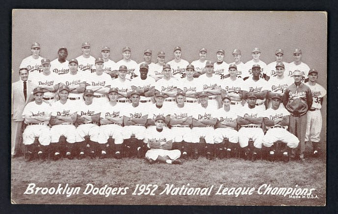 1947-66 Exhibits Brooklyn Dodgers Team 1952 VG-EX/EX 520412