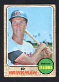 1968 Topps Baseball #049 Ed Brinkman Senators GD-VG Yellow Letter 520461