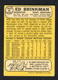 1968 Topps Baseball #049 Ed Brinkman Senators GD-VG Yellow Letter 520461