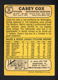 1968 Topps Baseball #066 Casey Cox Senators VG Yellow Letter 520462