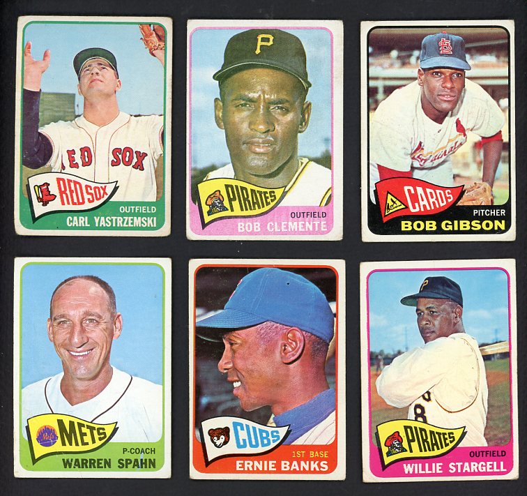 1965 Topps Set Lot 6 Stars GD-VG Clemente Gibson Banks 520465