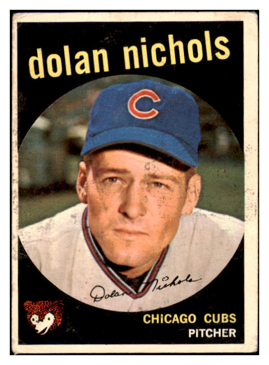 1959 Topps Baseball #362 Dolan Nichols Cubs VG No Trade 520482