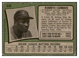 1971 Topps Baseball #630 Roberto Clemente Pirates GD-VG 520514