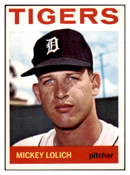 1964 Topps Baseball #128 Mickey Lolich Tigers EX 520538