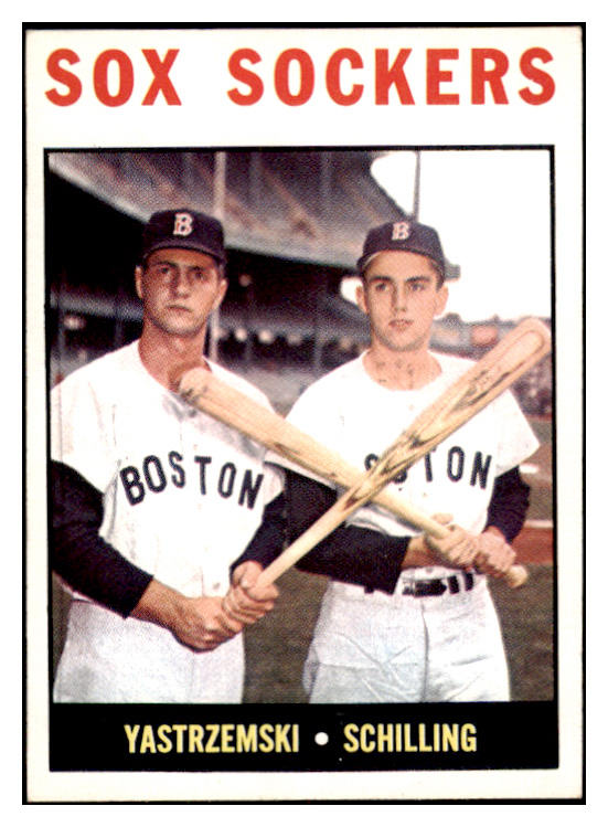 1964 Topps Baseball #182 Carl Yastrzemski Chuck Schilling EX 520543