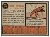 1962 Topps Baseball #532 Dick Stigman Twins EX-MT 520562