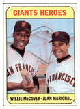 1969 Topps Baseball #572 Willie McCovey Juan Marichal EX 520577