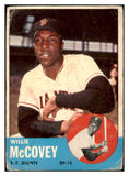 1963 Topps Baseball #490 Willie McCovey Giants Poor 520586