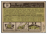 1961 Topps Baseball #035 Ron Santo Cubs VG 520592