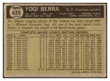 1961 Topps Baseball #425 Yogi Berra Yankees VG 520595