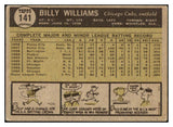 1961 Topps Baseball #141 Billy Williams Cubs VG 520596