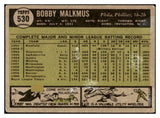 1961 Topps Baseball #530 Bobby Malkmus Phillies VG 520598