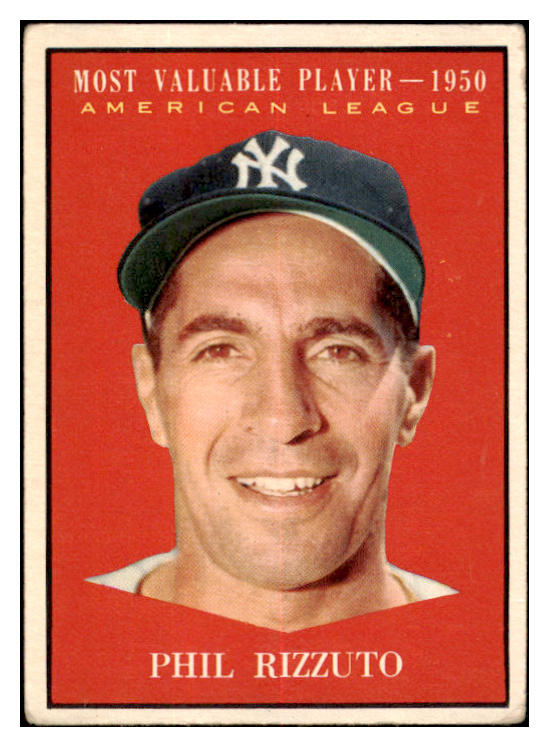 1961 Topps Baseball #471 Phil Rizzuto MVP Yankees VG 520609