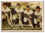 1957 Topps Baseball #400 Roy Campanella Duke Snider Gil Hodges VG 520617