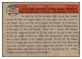 1957 Topps Baseball #400 Roy Campanella Duke Snider Gil Hodges VG 520617