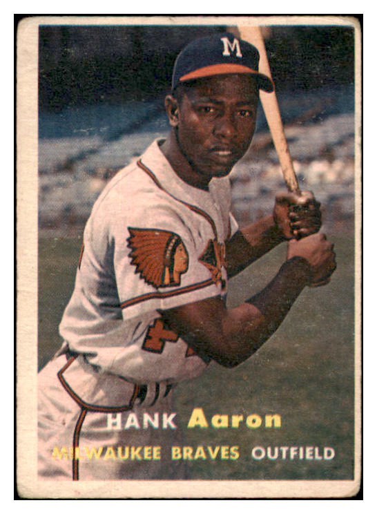 1957 Topps Baseball #020 Hank Aaron Braves VG 520619