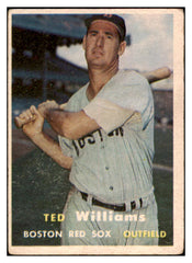 1957 Topps Baseball #001 Ted Williams Red Sox VG 520622